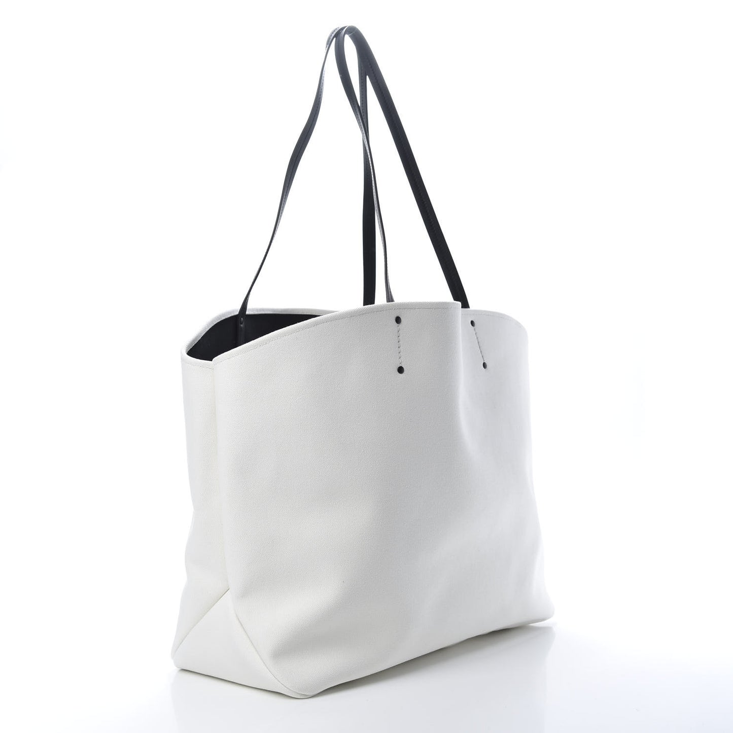 Canvas Racing Logo Tote White
