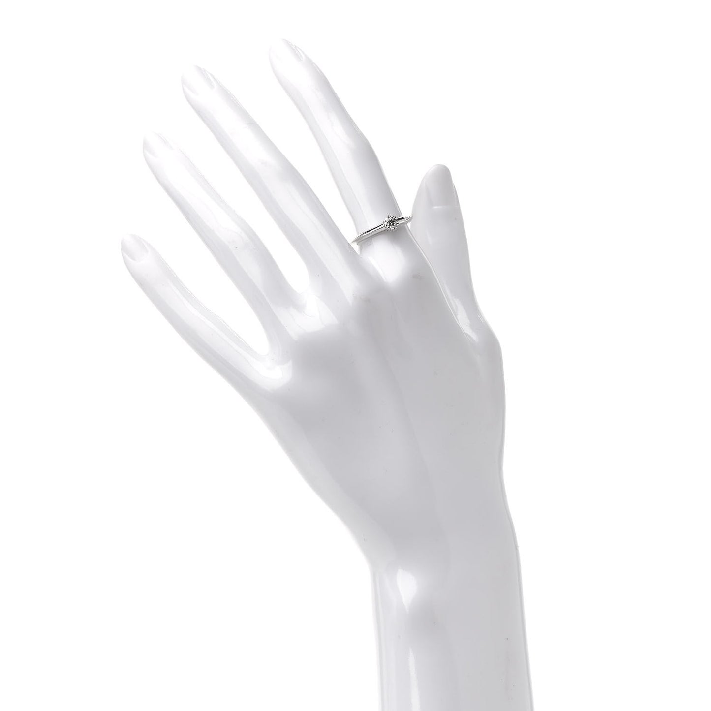 Platinum Diamond .24ct Solitaire Engagement Ring 51 5.75