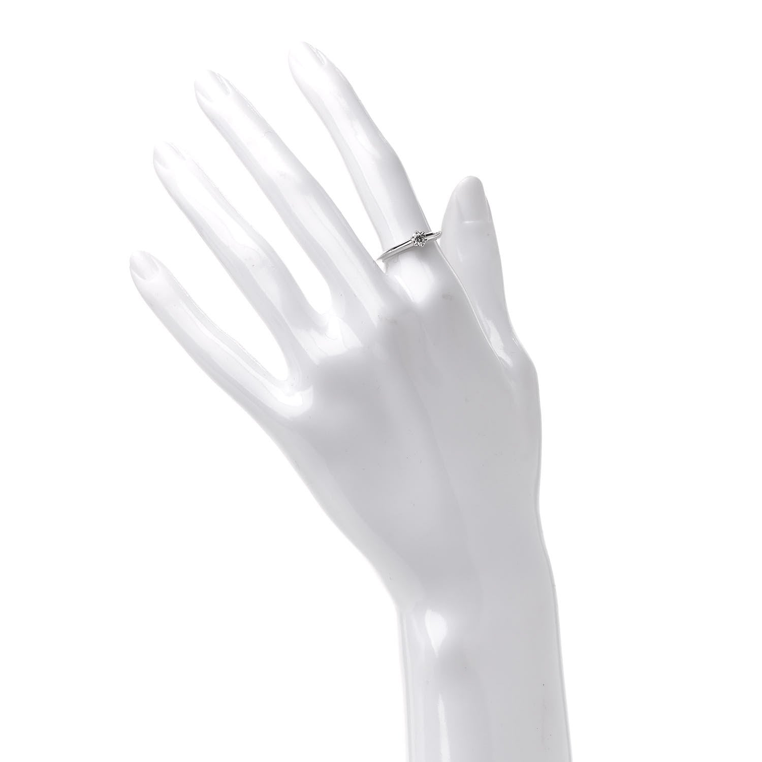 Tiffany Platinum Diamond .24ct Solitaire Engagement Ring 51 5.75 2 of 7