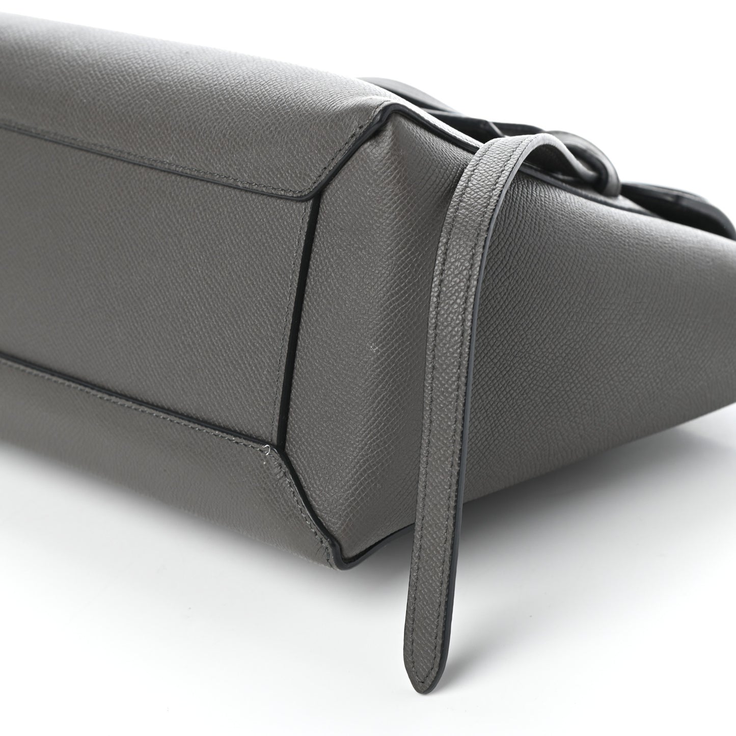 Grained Calfskin Micro Belt Bag Grey