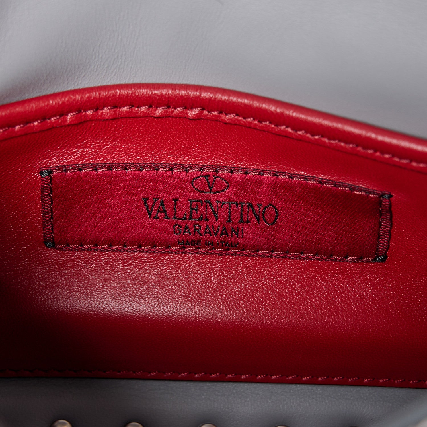 Valentino Garavani VALENTINO GARAVANI Metallic Wrinkled Lambskin Small Rockstud Spike Shoulder Bag Silver 7 of 10