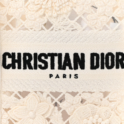Christian Dior Embroidered D-Lace Mini Book Tote Phone Bag White Black 8 of 13