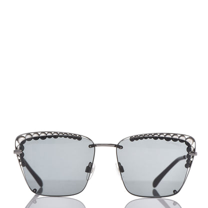 Chanel Square Frame Pearl Sunglasses 4235-H Dark Grey 3 of 7