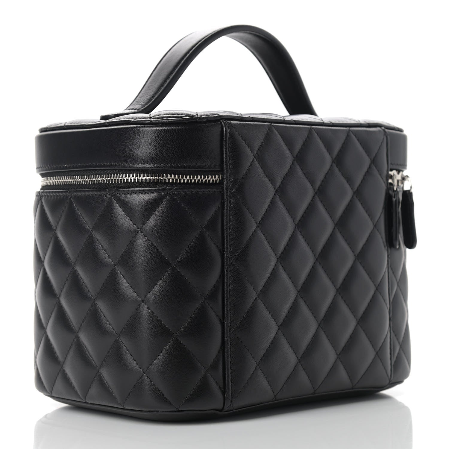 Chanel Lambskin Quilted Large Vanity Pouch Black 3 of 8