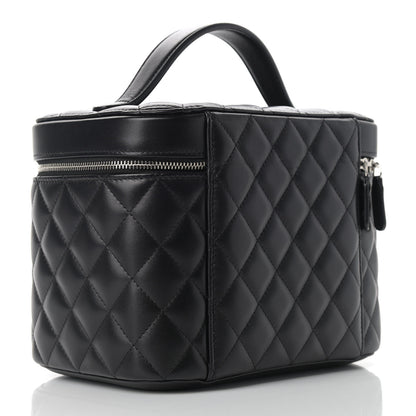 Chanel Lambskin Quilted Large Vanity Pouch Black 3 of 8