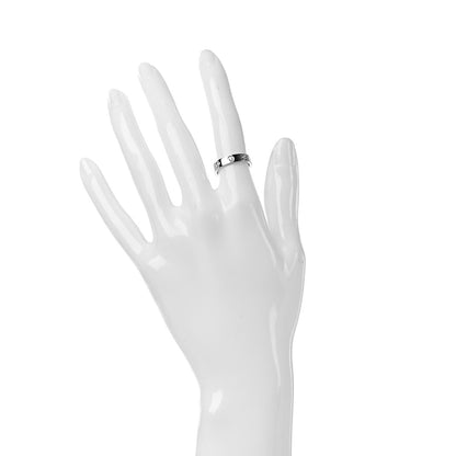 Cartier 18K White Gold 8 Diamond 4mm Wedding Band LOVE Ring 48 4.5 2 of 6