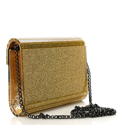 Jimmy Choo Acrylic Glitter I Want Choo Candy Clutch Gold 3 of 11