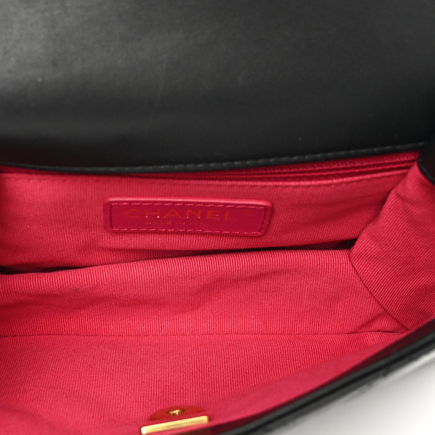 Lambskin Quilted Small Chain Flap Black