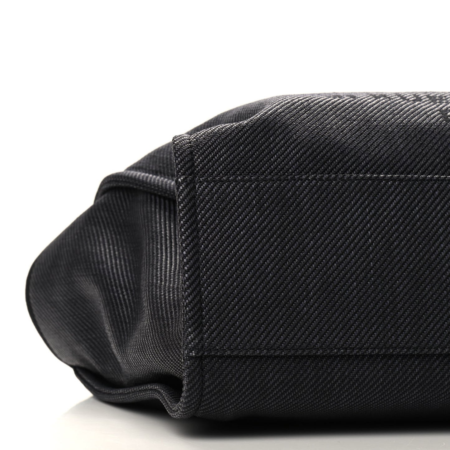 Mixed Fibers Striped Large Deauville Tote Black