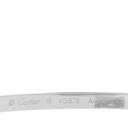 Cartier 18K White Gold 6 Diamond Small LOVE Bracelet 18 3 of 5