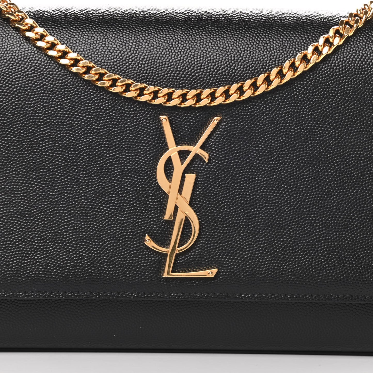 Grain De Poudre Medium Classic Monogram Kate Satchel Black