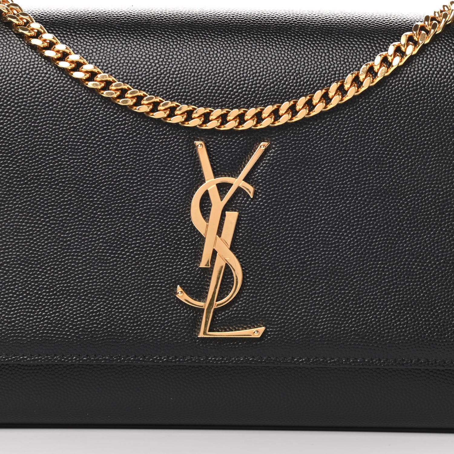 Saint Laurent Grain De Poudre Medium Classic Monogram Kate Satchel Black 8 of 10