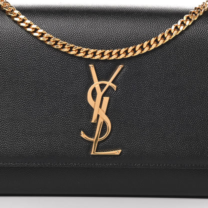 Saint Laurent Grain De Poudre Medium Classic Monogram Kate Satchel Black 8 of 10