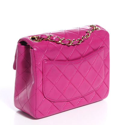 Chanel Lambskin Quilted Mini Square Flap Fuchsia 3 of 7