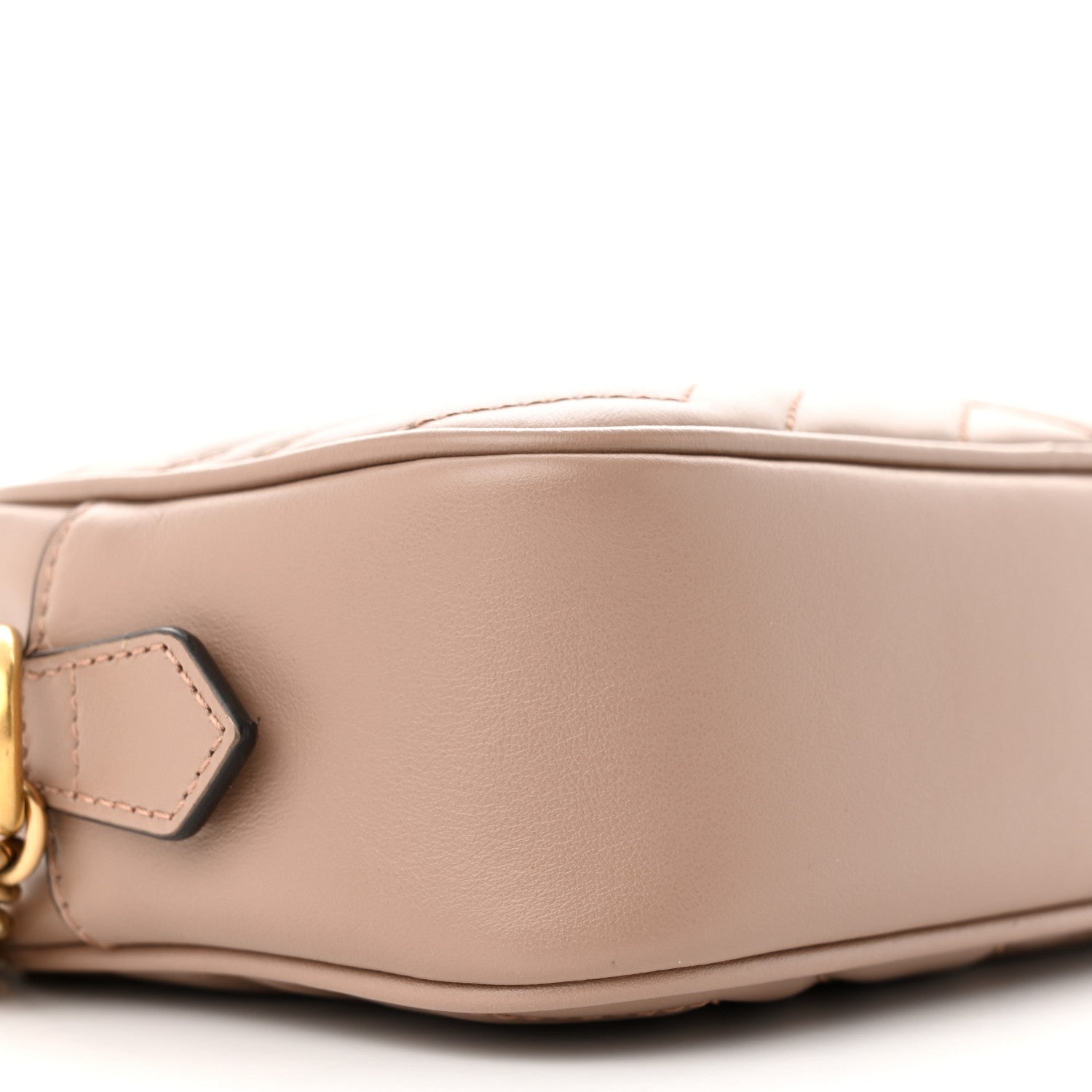 Gucci Calfskin Matelasse Mini GG Marmont Chain Shoulder Bag Porcelain Rose 9 of 10