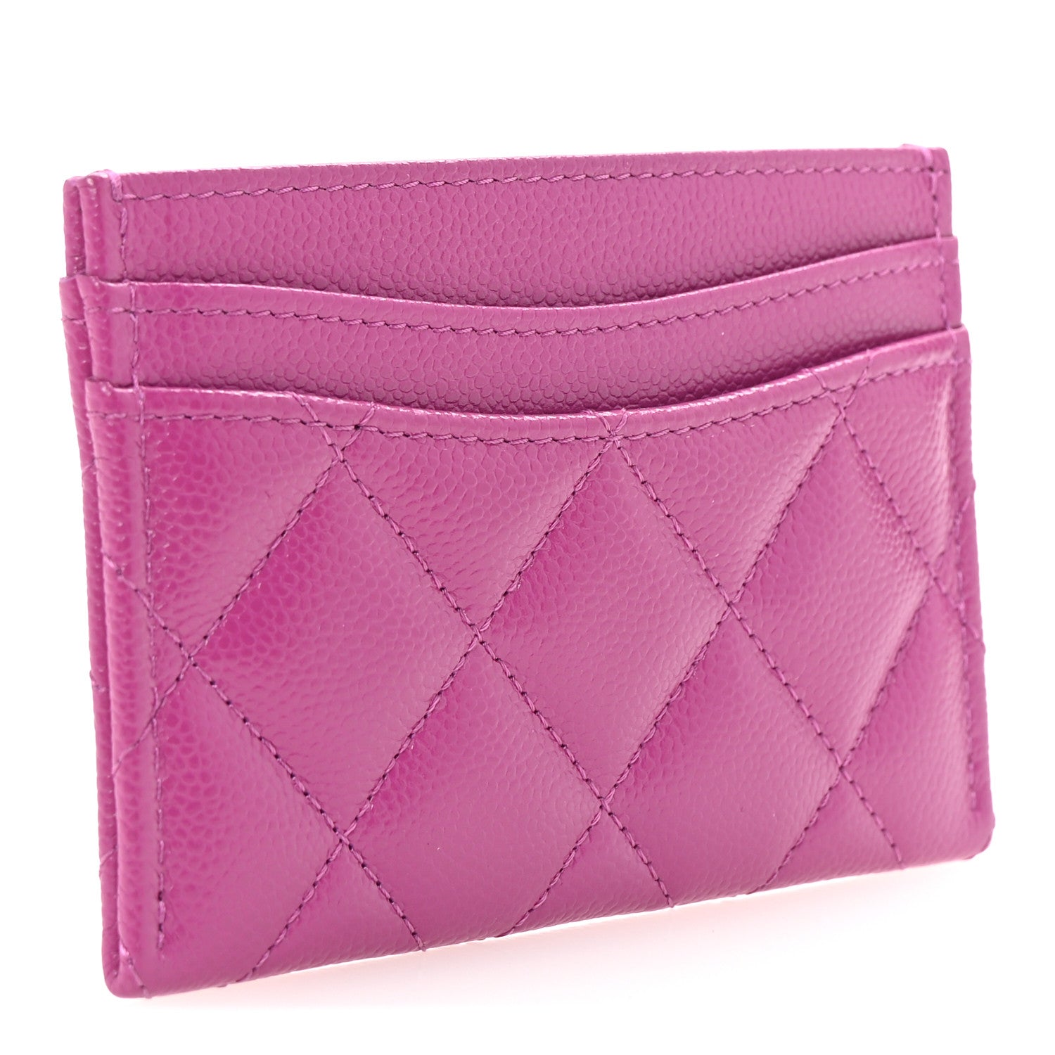 Chanel Caviar Quilted Card Holder Purple 3 of 8