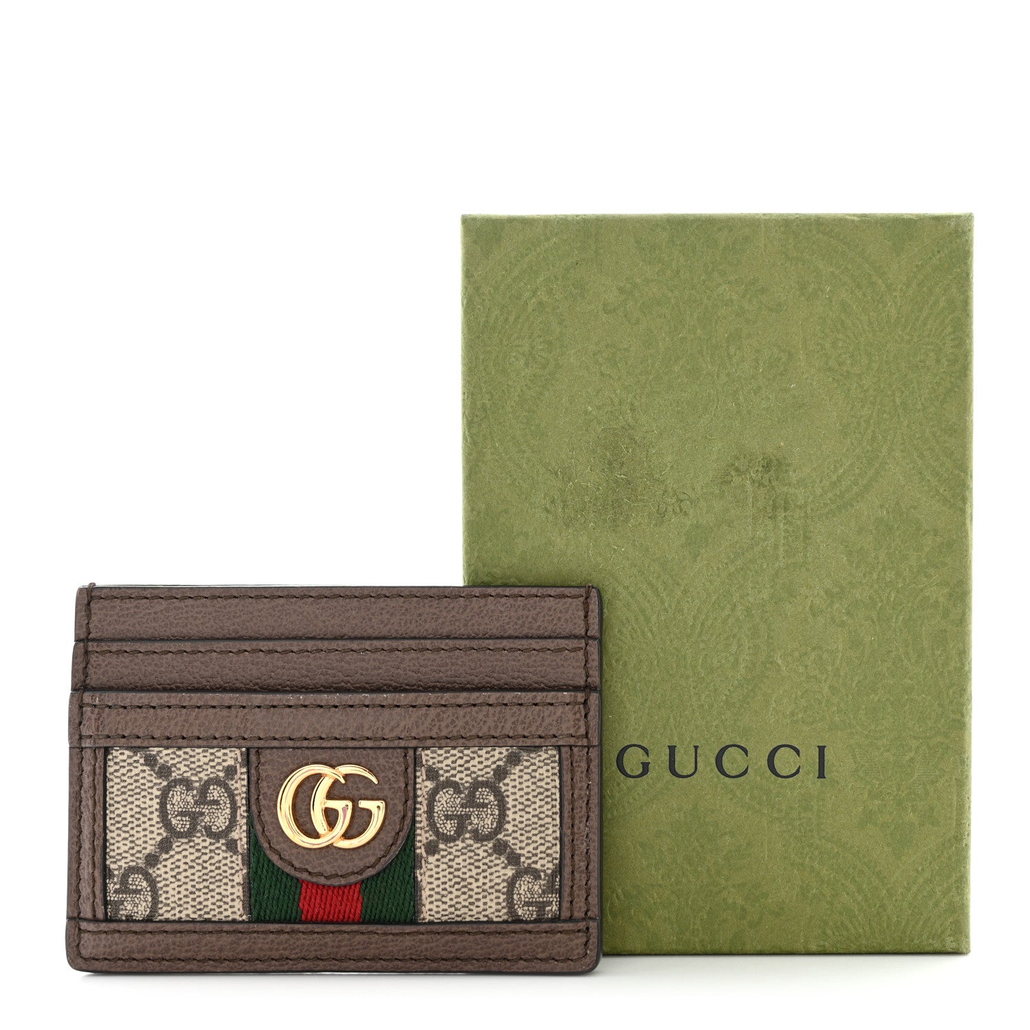 Gucci GG Supreme Monogram Ophidia Card Holder Brown 9 of 9