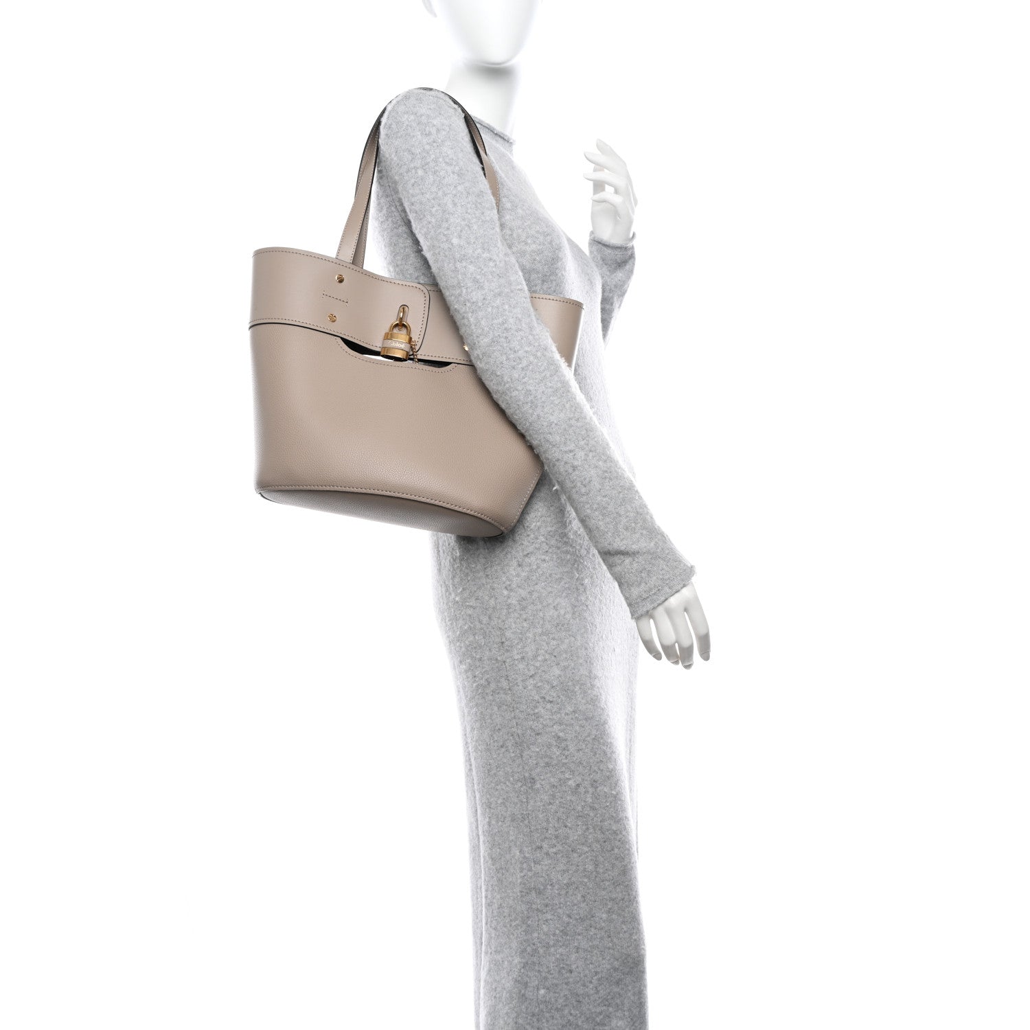 Chloe Smooth Grained Calfskin Medium Aby Tote Motty Grey 2 of 11