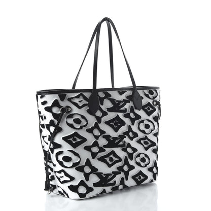 Louis Vuitton X UF Tufted Monogram Neverfull MM Black White 3 of 11