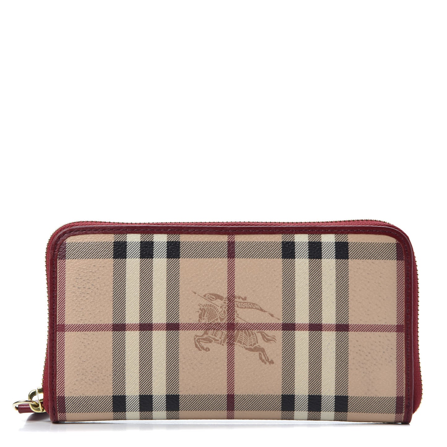 Haymarket Check Large Ziggy Zip Around Wallet Red