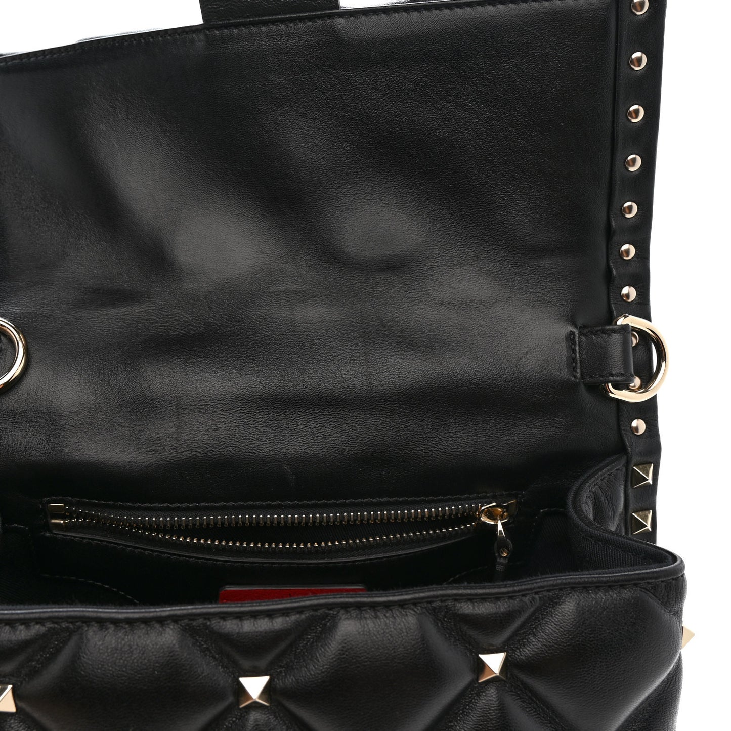 Nappa Medium Candystud Top Handle Bag Black