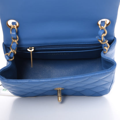 Chanel Lambskin Quilted Mini Square Flap Blue 5 of 10