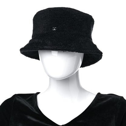 Chanel Terry Cloth CC Bucket Hat M Black 2 of 7