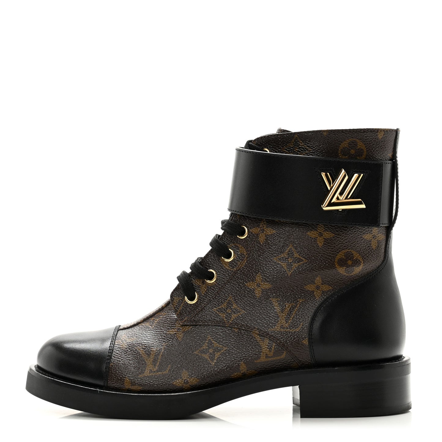 Calfskin Monogram Wonderland Flat Ranger Boots 40.5 Black