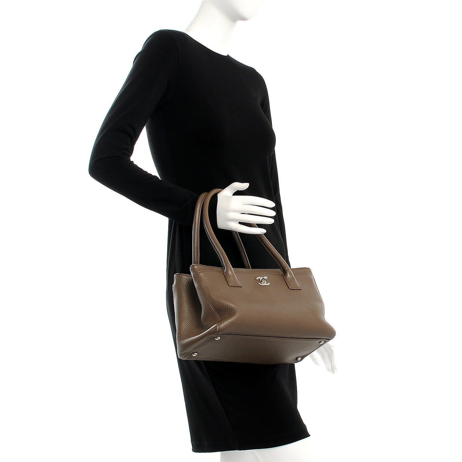 Chanel Deerskin Small Cerf Shopper Tote Brown 2 of 8