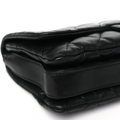 Chanel Lambskin Quilted Jumbo 3 Flap Black 8 of 10