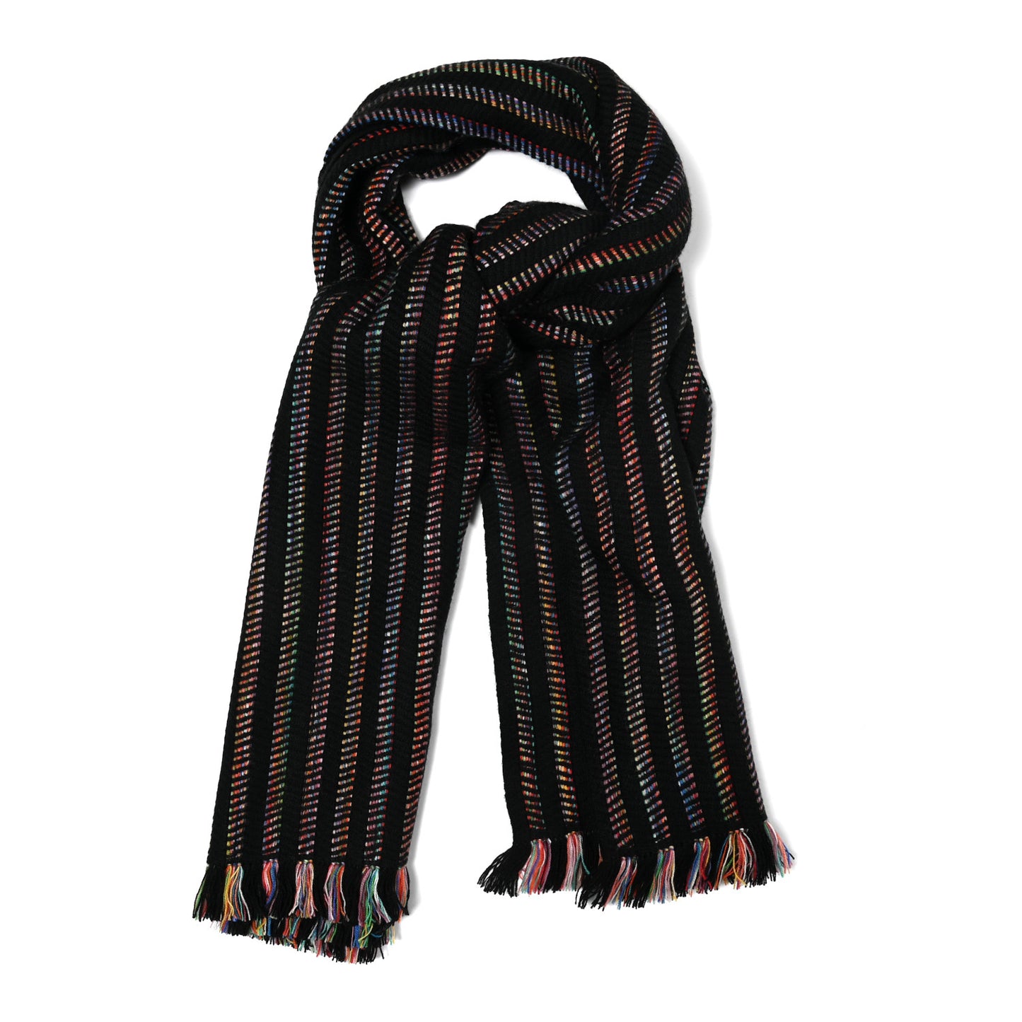 Cashmere Astro Stripes Fringe Stole