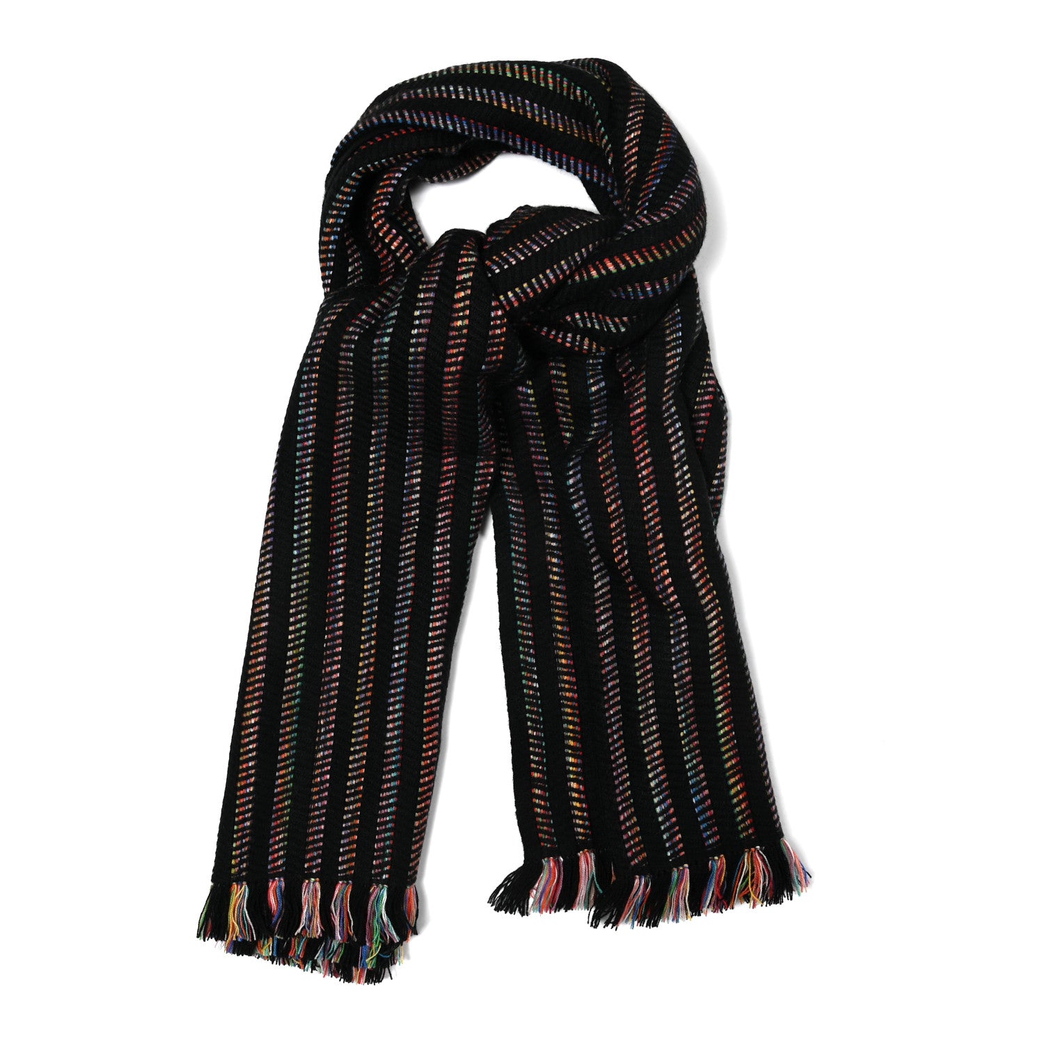 Hermes Cashmere Astro Stripes Fringe Stole 1 of 4