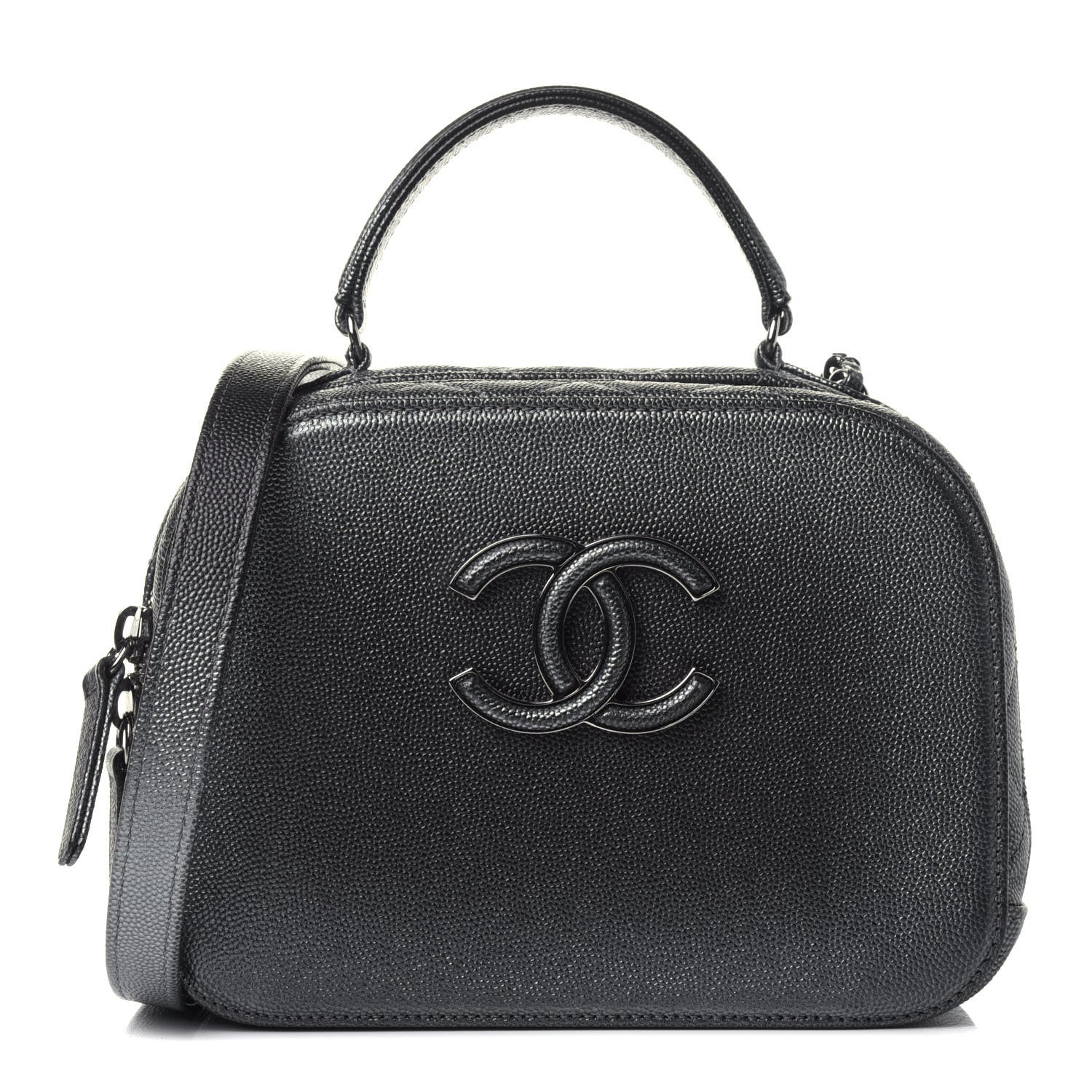 Chanel Metallic Caviar Small Coco Curve Vanity Bag Black Ruthenium 1 of 11