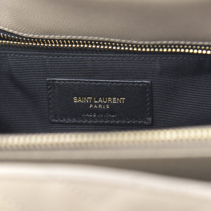 Saint Laurent Grain De Poudre Matelasse Chevron Monogram Shopping Bag Nude Powder 6 of 13