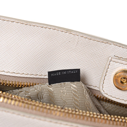 Prada Saffiano Lux Medium Tote Talco 7 of 29