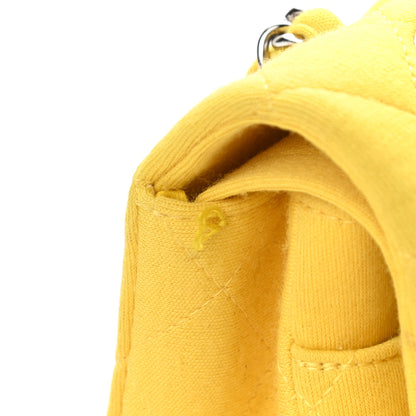 Chanel Jersey Quilted Medium Double Flap Yellow 12 of 16