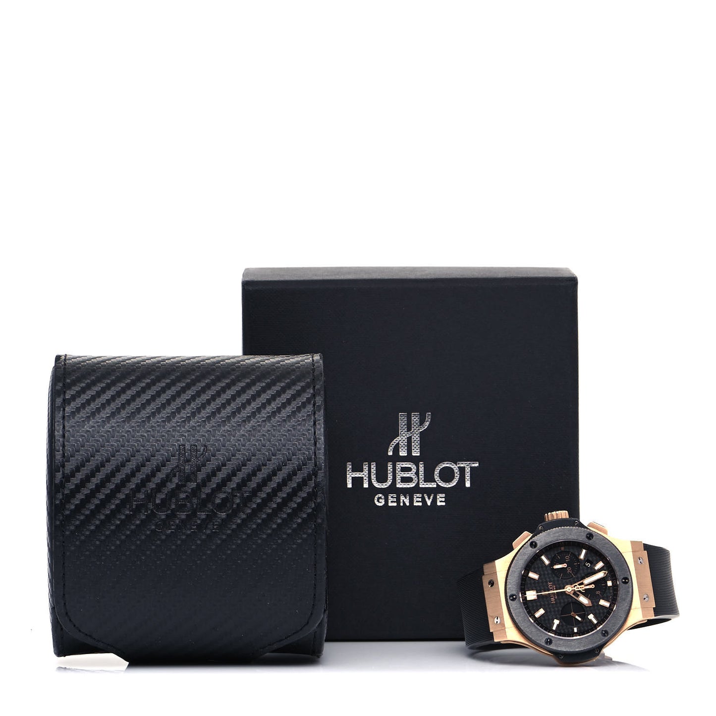 18K Rose Gold Titanium Rubber 44mm Big Bang Evolution Automatic Watch Black 301.PM.1780. RX