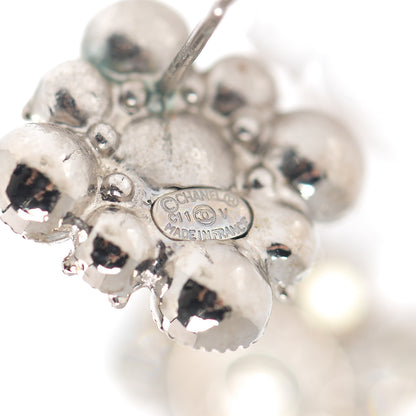 Chanel Crystal CC Earrings Silver 3 of 3