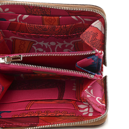 Hermes Epsom Silk'in Compact Wallet Gold Rose Mexico Bougainvillier 10 of 16