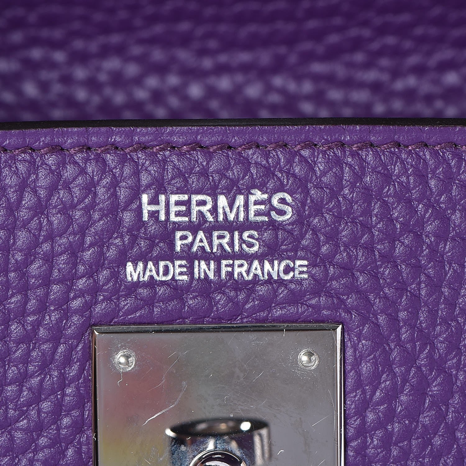 Hermes Taurillon Clemence Kelly Retourne 35 Ultraviolet 21 of 34