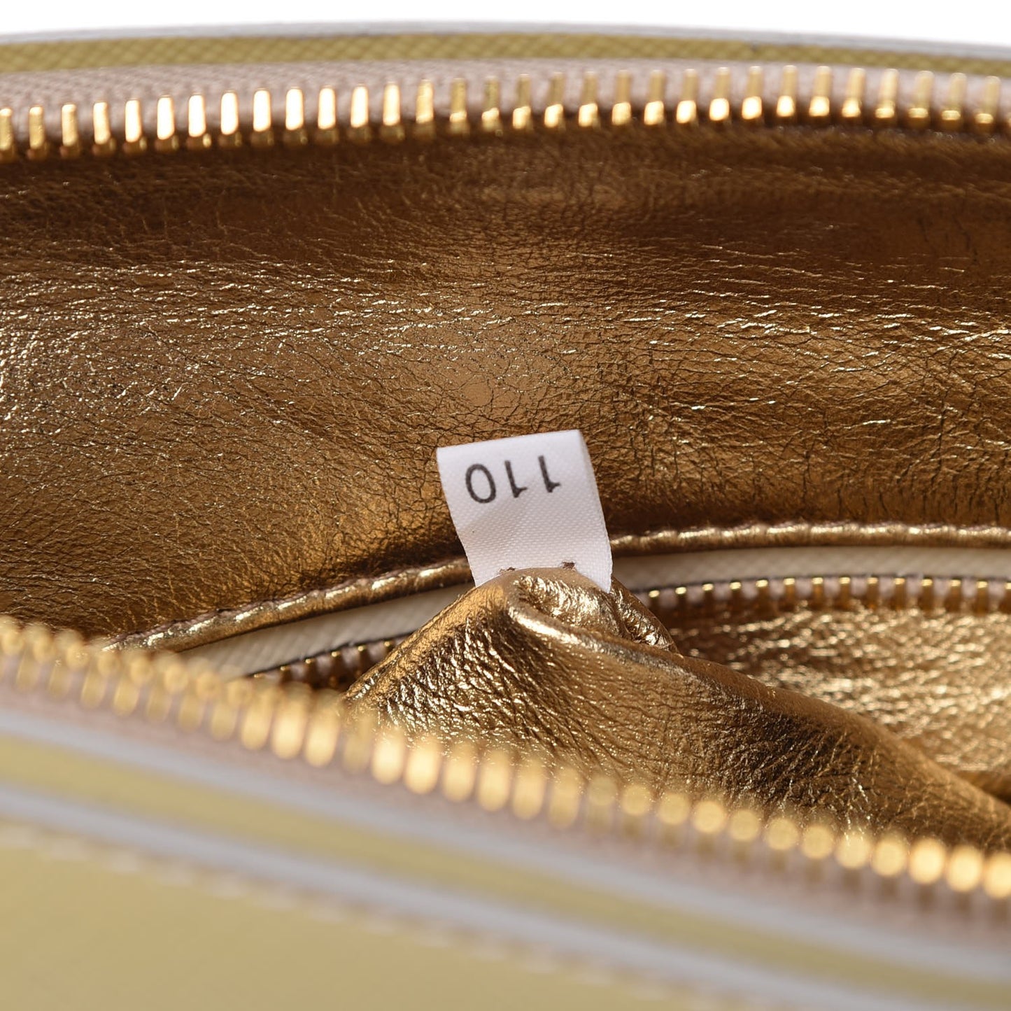 Saffiano Vernice Studded Clutch Talco