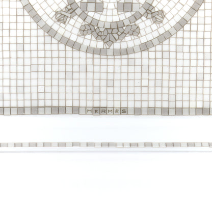Hermes Porcelain Mosaique Au 24 Sushi Plate Platine 4 of 8