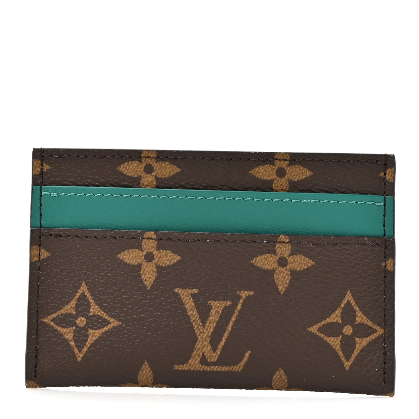Monogram Macassar Double Card Holder Borneo Green