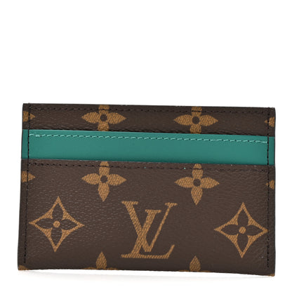 Louis Vuitton Monogram Macassar Double Card Holder Borneo Green 1 of 7