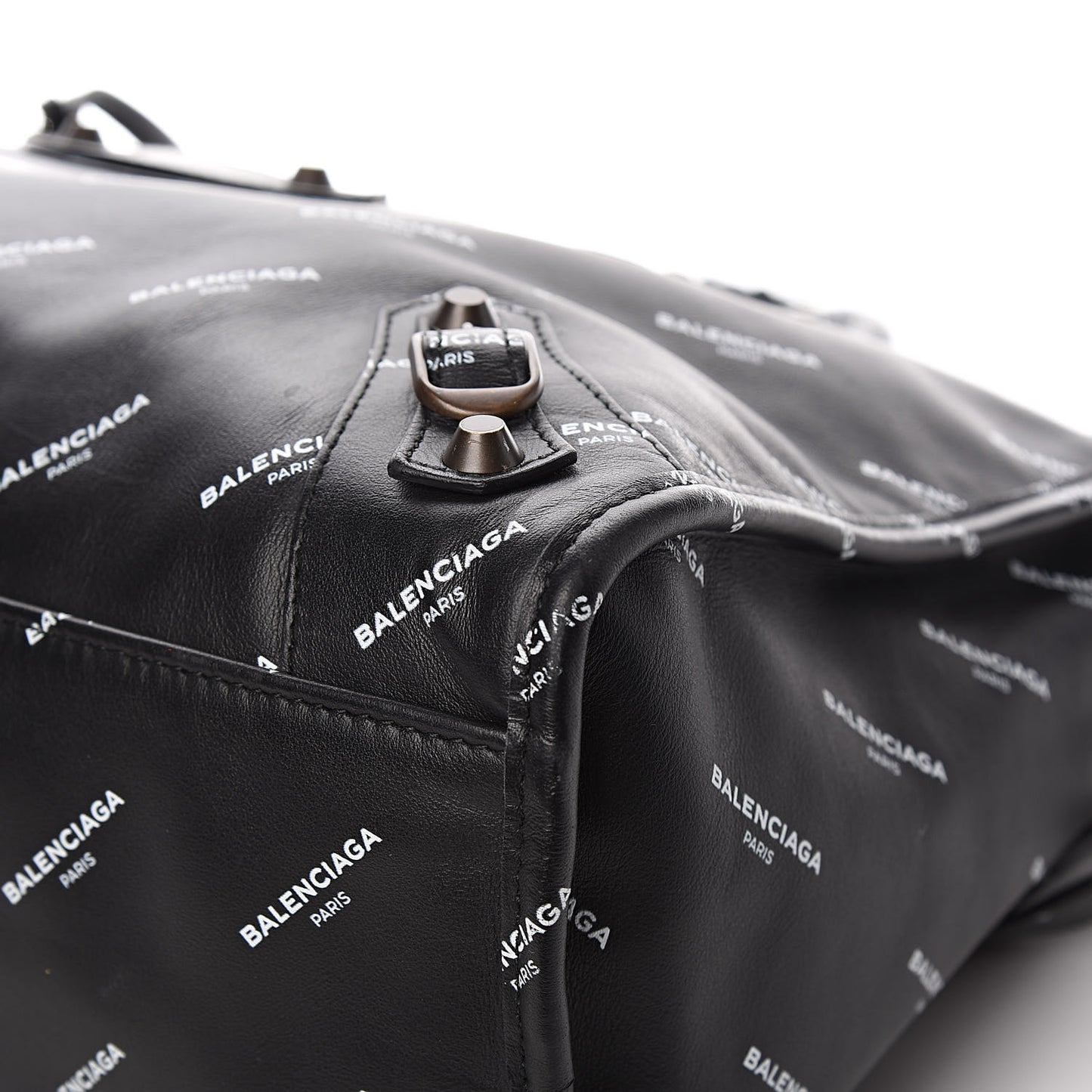 Veau Allover Logo Classic Hardware City Black White
