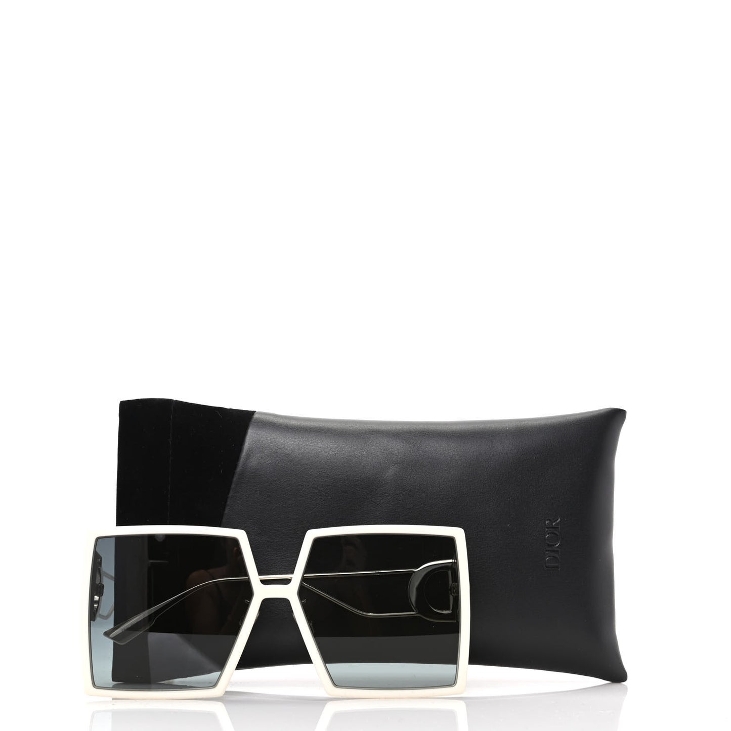 Acetate Square 30 Montaigne Sunglasses White