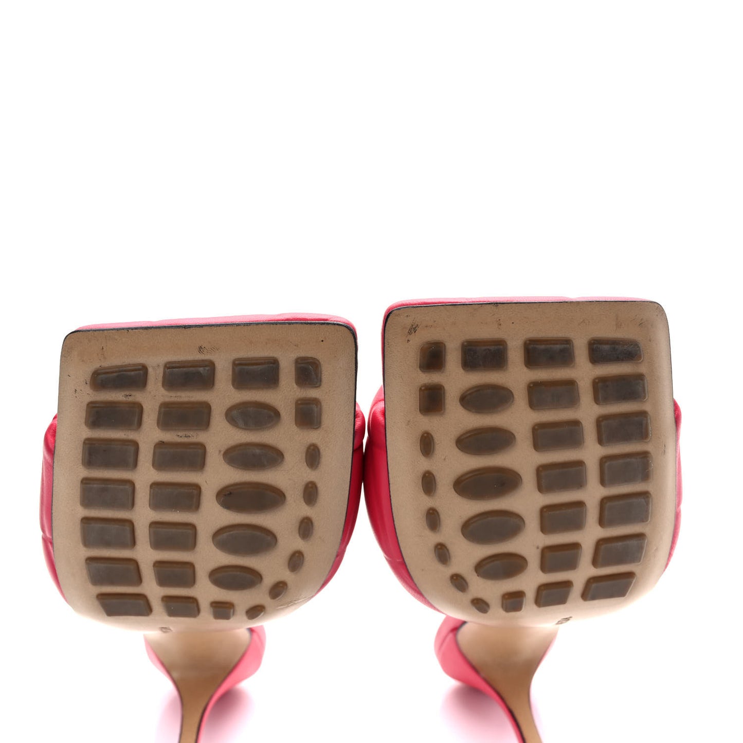 Nappa Quilted Rubber Lido Mule Sandals 41.5 Lollipop