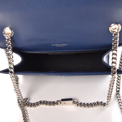 Saint Laurent Grain De Poudre Small Classic Monogram Kate Satchel Denim 5 of 7