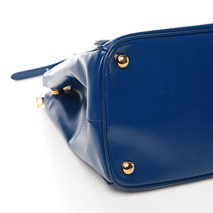 Prada Saffiano Vernice Medium Galleria Double Zip Tote Ottanio 10 of 16