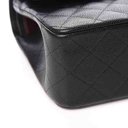 Chanel Caviar Quilted Jumbo Double Flap Black 8 of 11